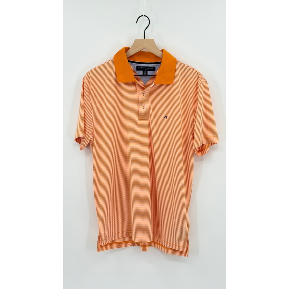 Tommy Hilfiger Mens L Performance Polo Shirt Golf Dadcore Preppy Activewear